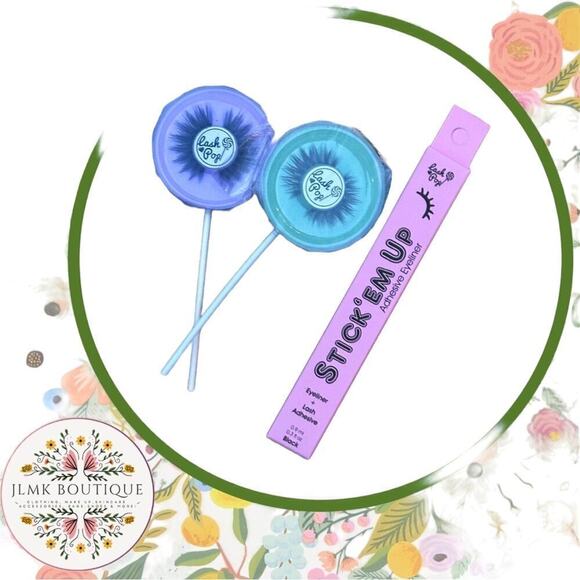 LASHPOP BUNDLE - (2) SETS LASHES & (1) STICKEM UP EYELINER & ADHESIVE - Picture 1 of 7